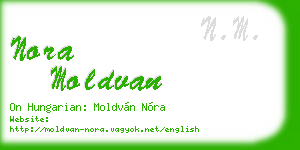 nora moldvan business card
